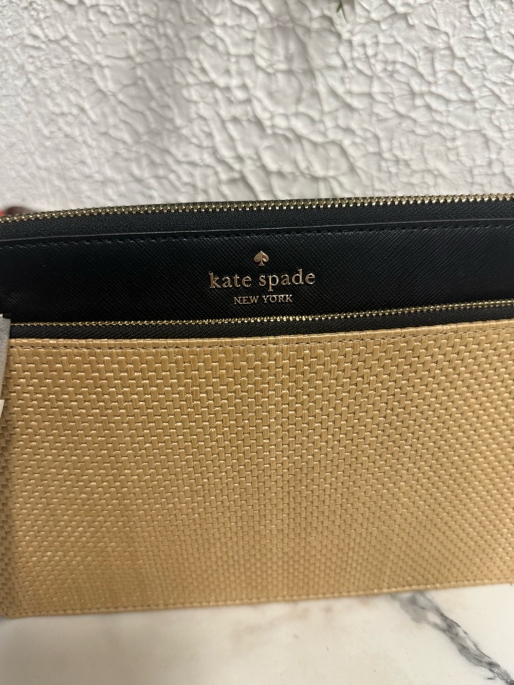 Kate Spade Cameron Street Straw Crossbody Black Purse – NWT - Picture 4 of 8
